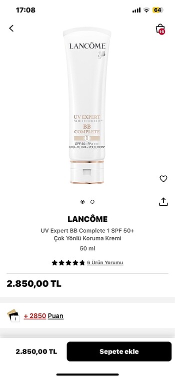 LANCOME BB UV EXPERT 1 numara