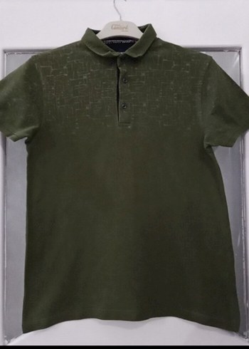 Erkek Haki Düğmeli Polo Tişört