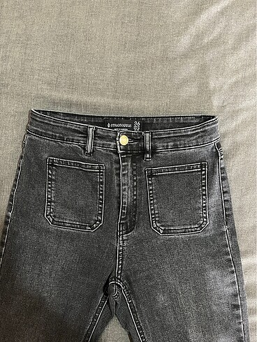Stradivarius Stradivarius Füme Boru Paça Jean