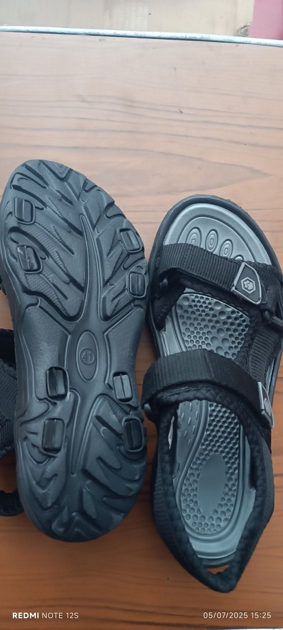 Tokalı Siyah Erkek Kauçuk Sandalet - Görsel 2