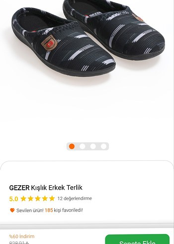 Erkek Siyah Bantlı Ev Terliği - Görsel 4