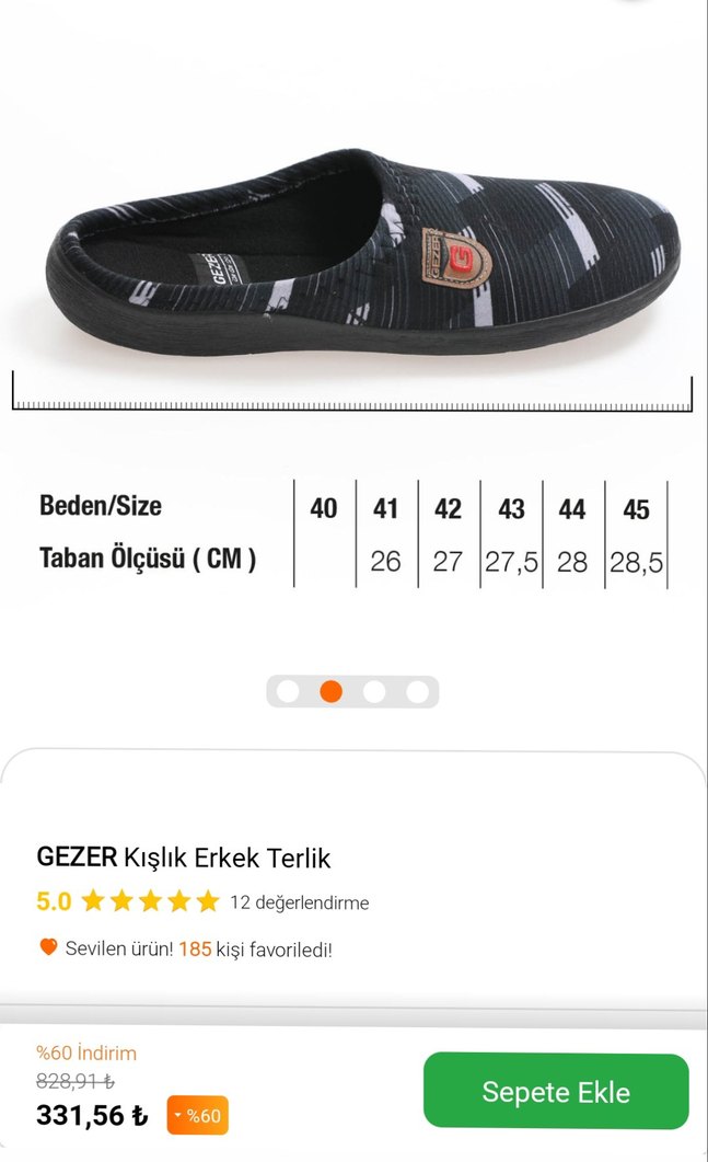 Erkek Siyah Bantlı Ev Terliği - Görsel 5