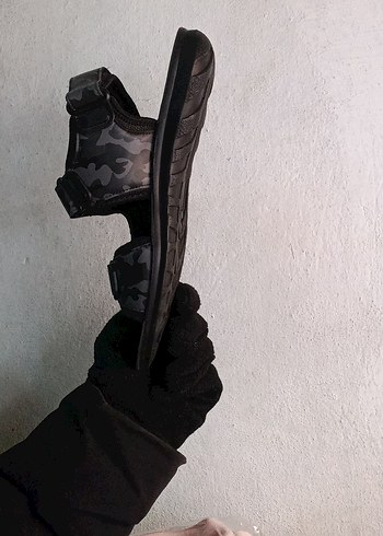 Erkek Siyah Kamuflaj Desenli Tokalı Sandalet - Görsel 6