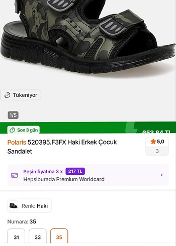 Erkek Siyah Kamuflaj Desenli Tokalı Sandalet - Görsel 7