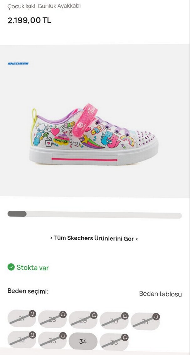 Renkli Kız Çocuk Spor Ayakkabı - Cırt Cırtlı - Görsel 5