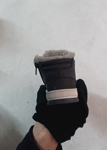 Gri Siyah Erkek Kürklü Street Wear Bot - Görsel 4