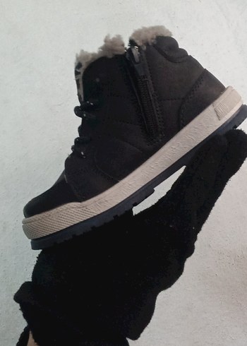 Gri Siyah Erkek Kürklü Street Wear Bot - Görsel 3