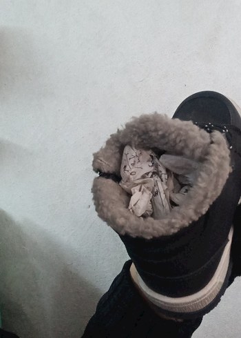 Gri Siyah Erkek Kürklü Street Wear Bot - Görsel 5