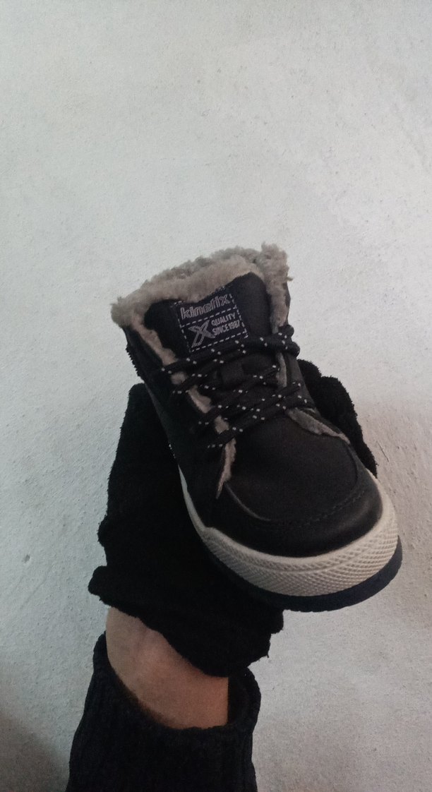 Gri Siyah Erkek Kürklü Street Wear Bot - Görsel 2
