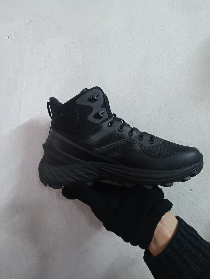 Siyah Bağcıklı Erkek Outdoor Ayakkabı - Görsel 4