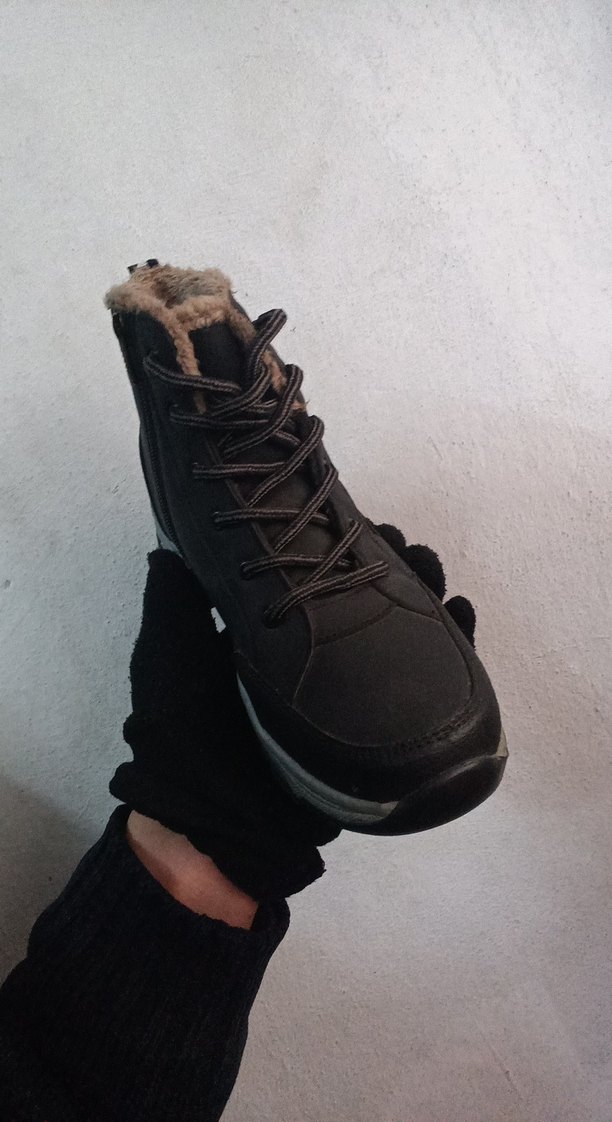 Gri Kürklü Erkek Outdoor Bot - Görsel 3