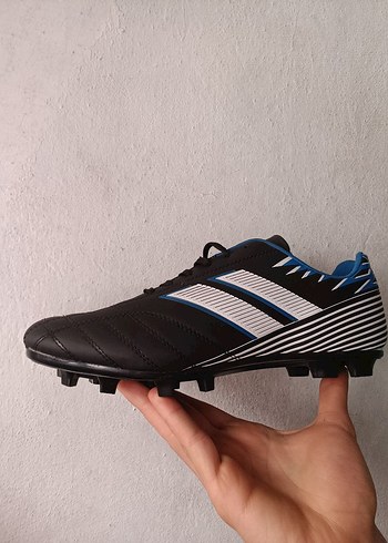 KİNETİX Erkek Siyah Zebra Desenli Bağcıklı Futbol Ayakkabısı - Görsel 2