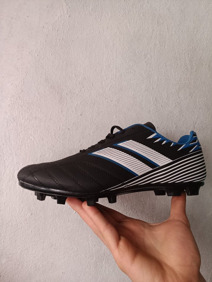 KİNETİX Erkek Siyah Zebra Desenli Bağcıklı Futbol Ayakkabısı - Görsel 2