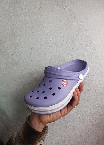 CROCS Mor Kadın Crocs Terlikler Velcro Bantlı -SANDALET - Görsel 2