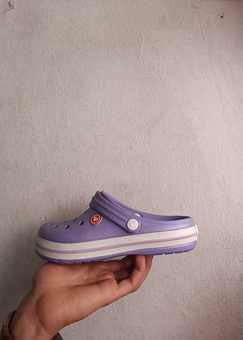 CROCS Mor Kadın Crocs Terlikler Velcro Bantlı -SANDALET - Görsel 4