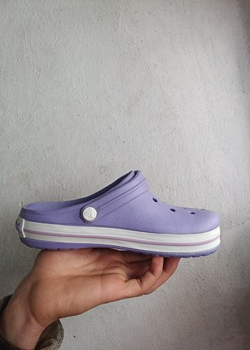 CROCS Mor Kadın Crocs Terlikler Velcro Bantlı -SANDALET - Görsel 3