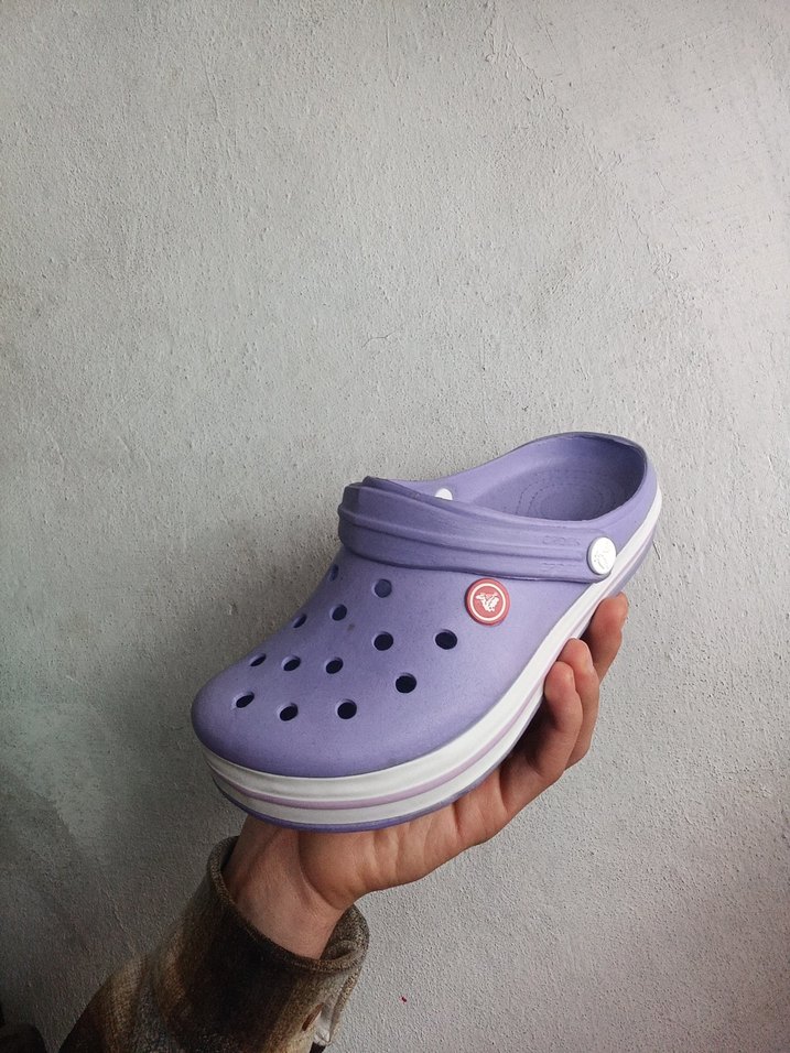 CROCS Mor Kadın Crocs Terlikler Velcro Bantlı -SANDALET - Görsel 2