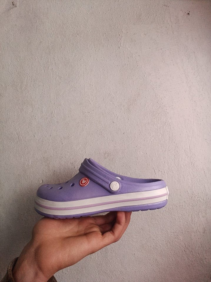 CROCS Mor Kadın Crocs Terlikler Velcro Bantlı -SANDALET - Görsel 4