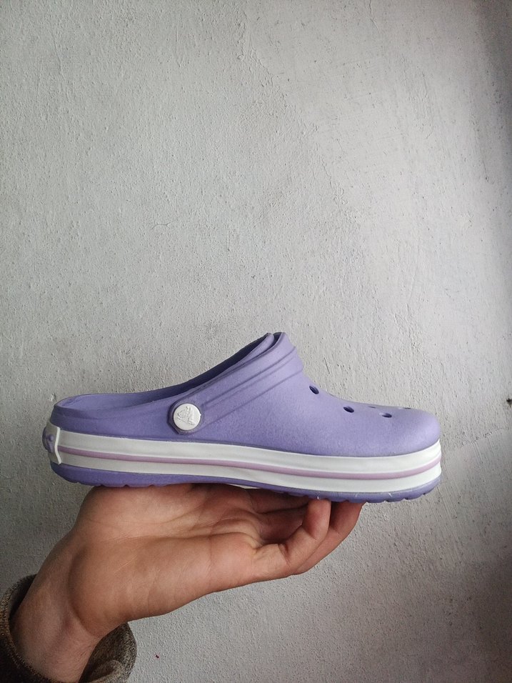 CROCS Mor Kadın Crocs Terlikler Velcro Bantlı -SANDALET - Görsel 3