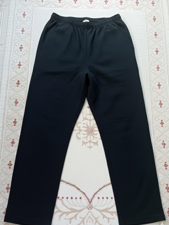 Erkek Siyah Pamuklu Rahat Kesim Pijama Altı - Görsel 2