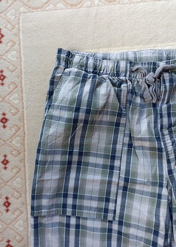 Erkek Gri Kareli 2XL Pamuklu Salaş Kumaş Eşofman Altı - Görsel 2