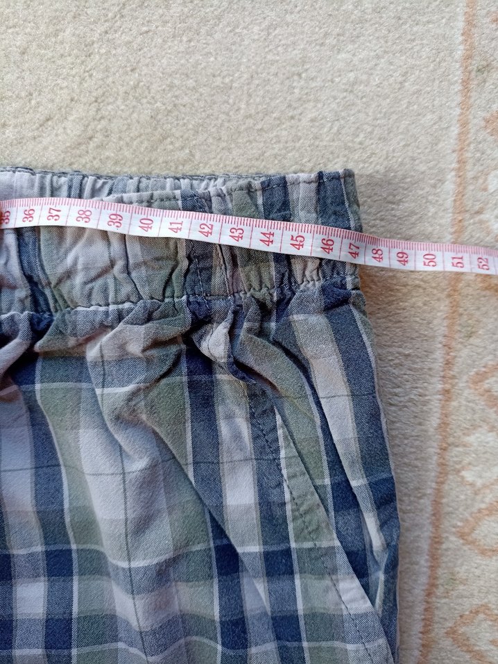 Erkek Gri Kareli 2XL Pamuklu Salaş Kumaş Eşofman Altı - Görsel 4