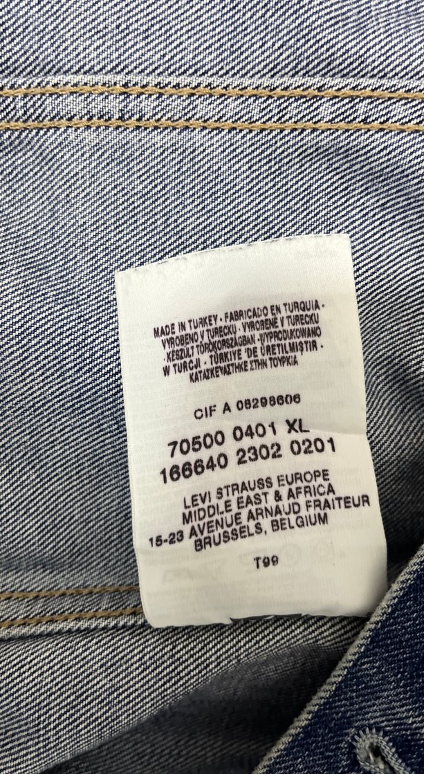 Orjinal Levis Vintage kot ceket — görsel 3/5