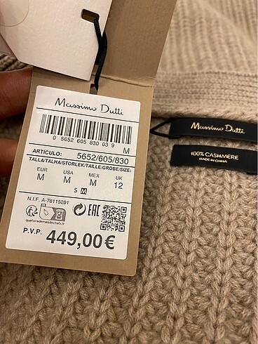 m Beden camel Renk Massimo Dutti saf kaşmir hırka