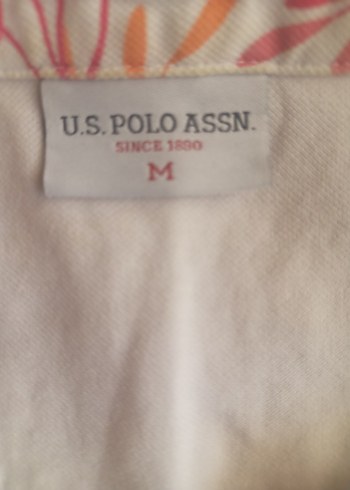 U.S. kadın beyaz polo yaka t-shirt - Görsel 2