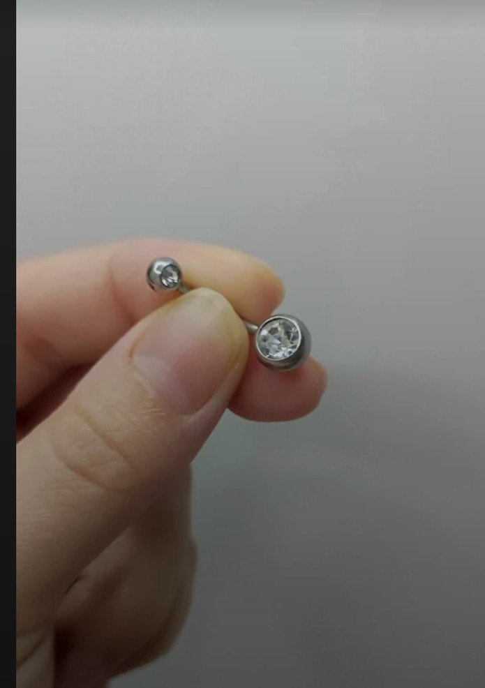 Göbek belly piercing 12mm - Görsel 2