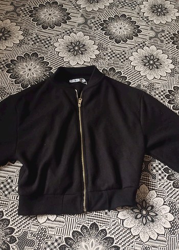 Siyah Fermuarlı kolu kemer detaylı ceget - Görsel 2