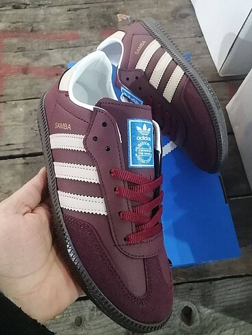 38 Beden bordo Renk Adidas samba bordo spor ayakkabı