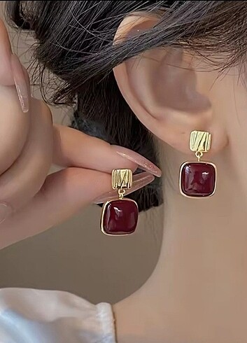 Beden bordo Renk Pinterest küpe
