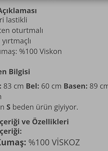 s Beden LCW ELBISE