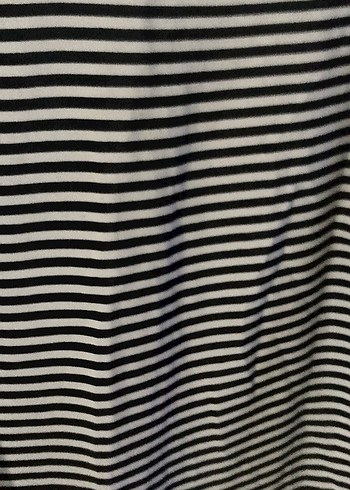 Gri Çizgili Midi Kadın Triko Elbise - Görsel 2