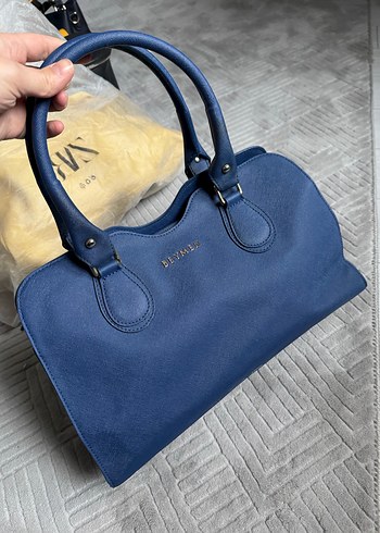 Beymen Kadın Mavi Deri Tokalı Çanta - Görsel 3