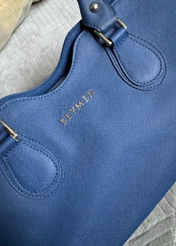 Beymen Kadın Mavi Deri Tokalı Çanta - Görsel 2
