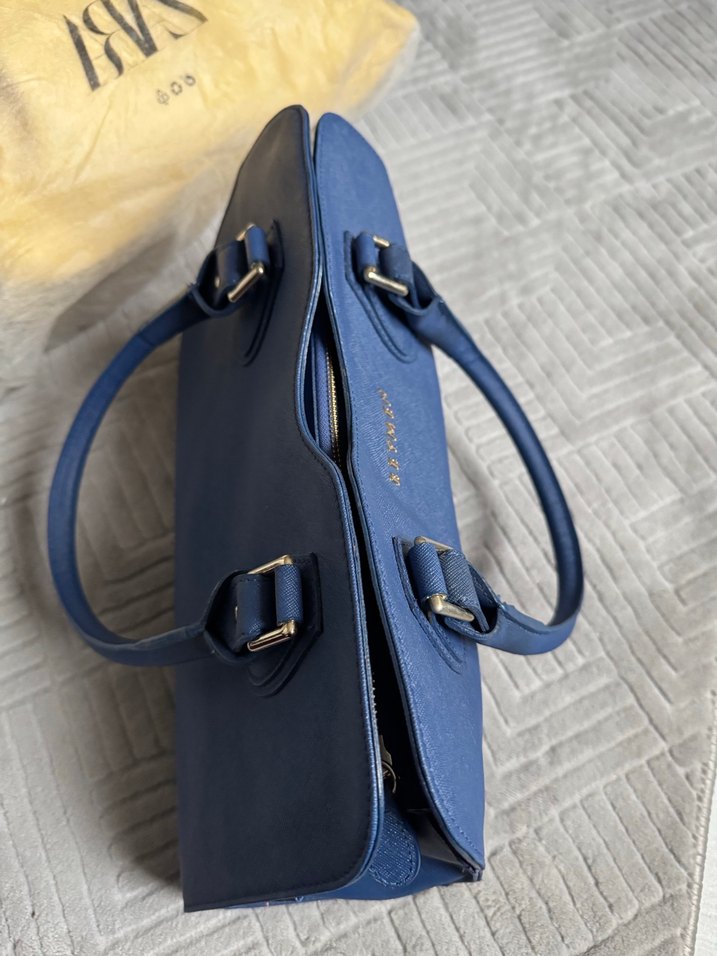 Beymen Kadın Mavi Deri Tokalı Çanta - Görsel 5