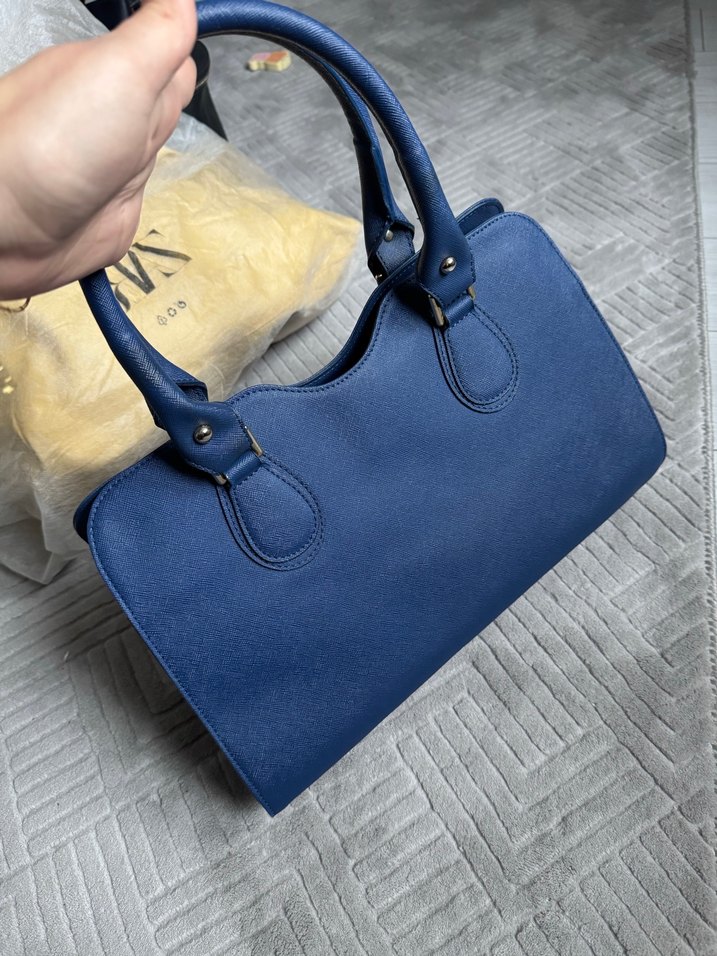 Beymen Kadın Mavi Deri Tokalı Çanta - Görsel 4