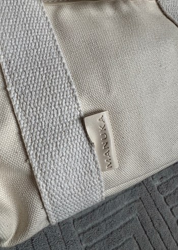 Manuka Bohem Beyaz Kumaş Kadın Çanta Fermuarlı - Görsel 5