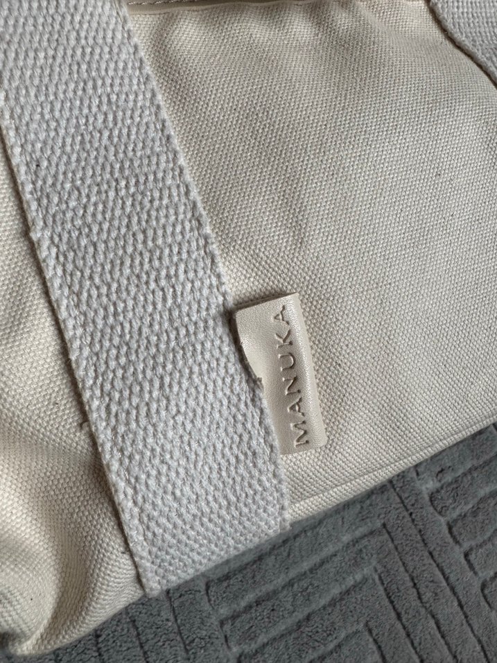 Manuka Bohem Beyaz Kumaş Kadın Çanta Fermuarlı - Görsel 5