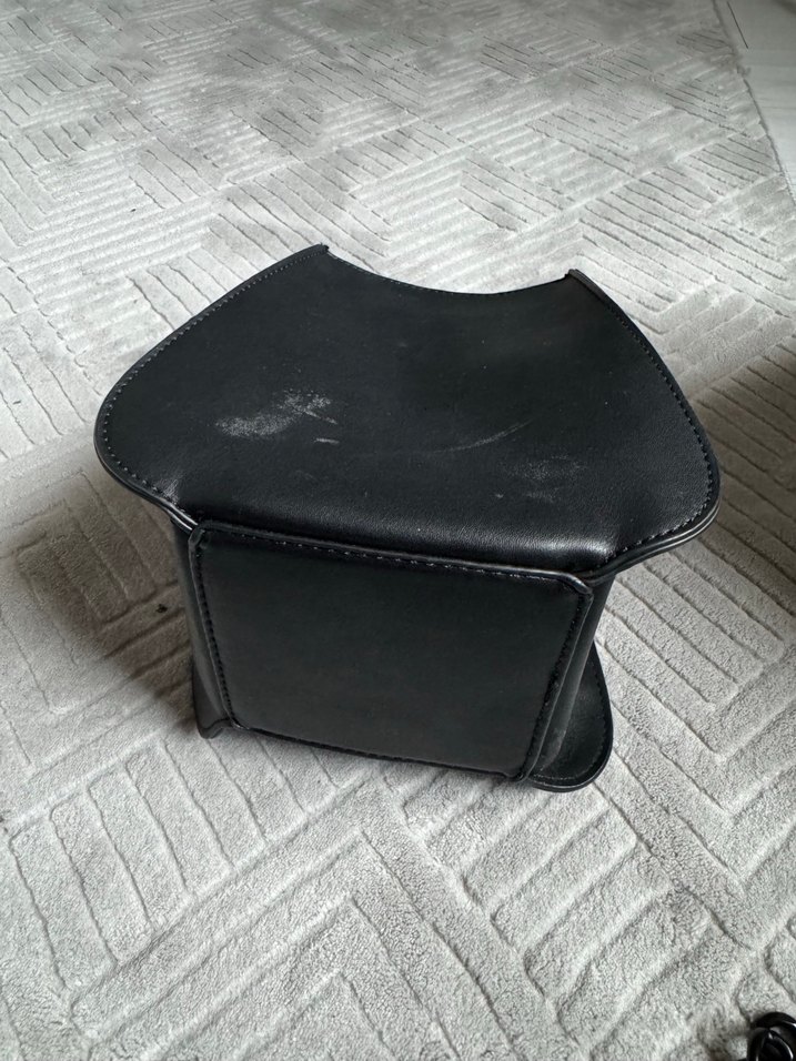 Twist Siyah Deri Goth Kadın Çanta - Görsel 5