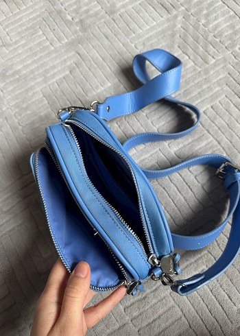 Stradivarius Mavi Kadın Bel ve Omuz Çantası - Görsel 4