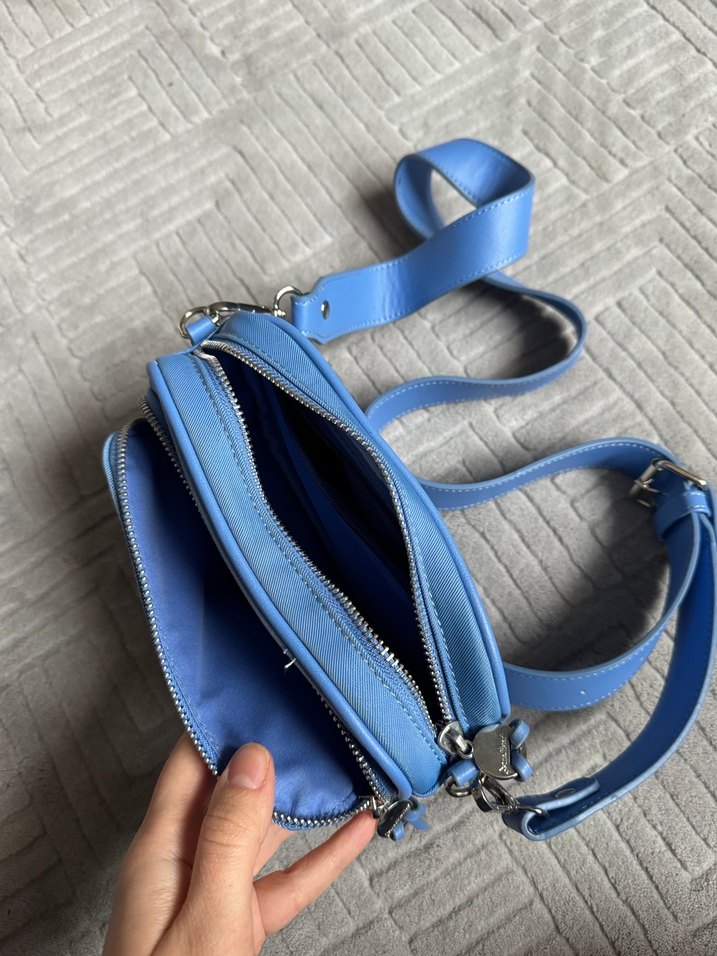 Stradivarius Mavi Kadın Bel ve Omuz Çantası - Görsel 4