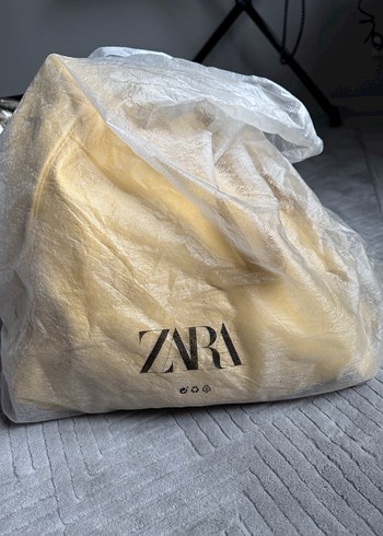 Zara Sarı Deri Kadın Çanta Fırfırlı - Görsel 2