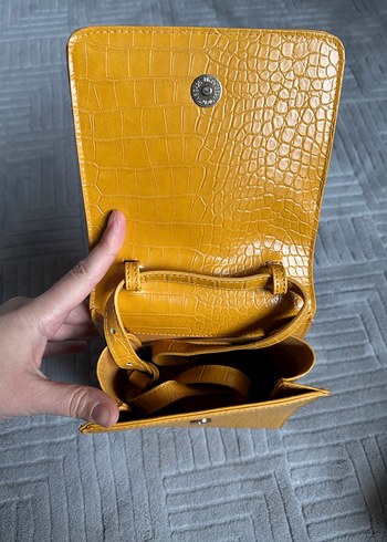 İpekyol Sarı Yılan Derisi Desenli Deri Kadın Çanta - Görsel 2