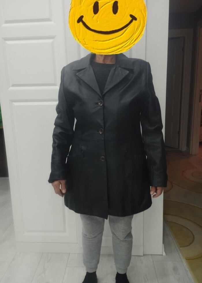 40 beden kadın deri mont  - Görsel 2