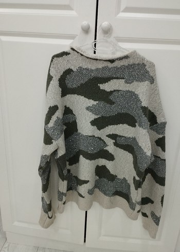 46 beden Desenli Örgü Kadın Kazak - Görsel 5