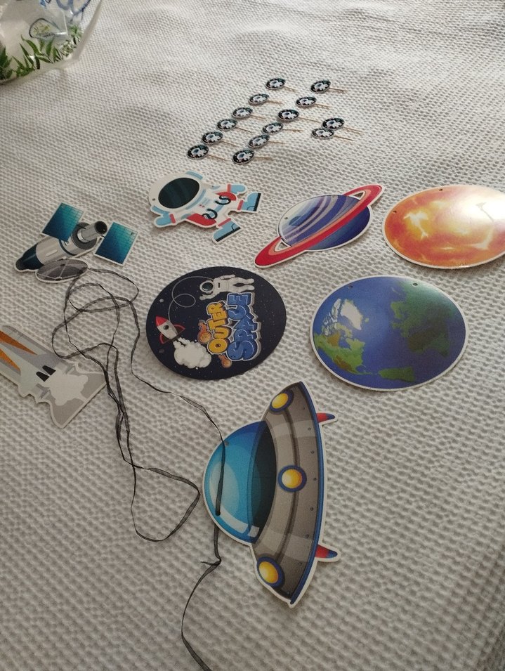 Uzay Temalı doğum günü süsleri - Görsel 5