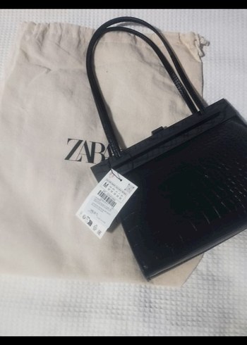 Klipsli Siyah Omuz Çantası - Görsel 7